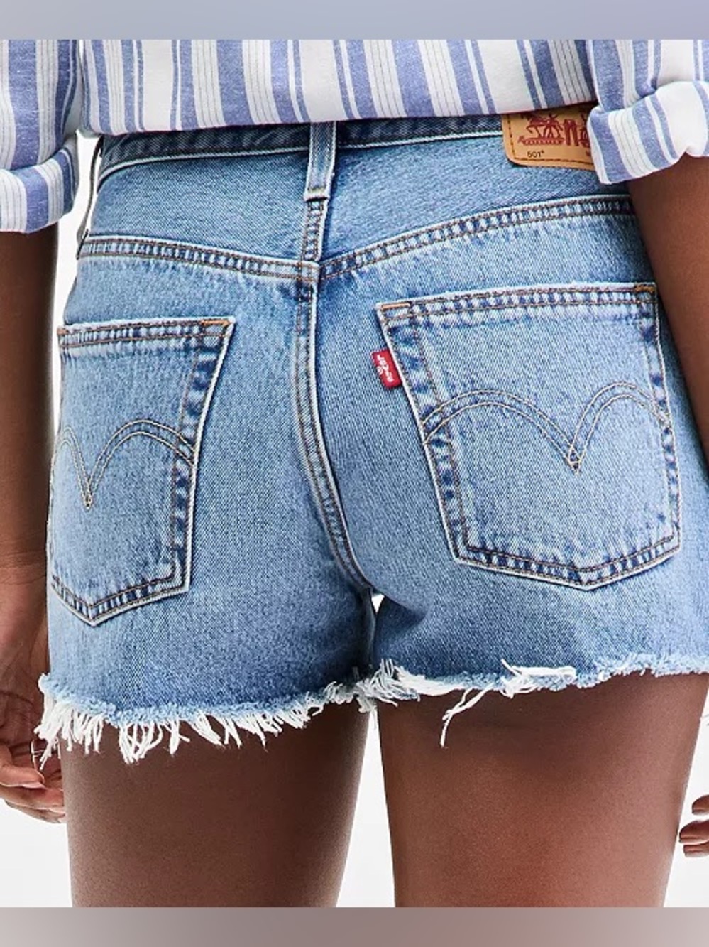NWT Premium 501 Original Fit High Rise Cut off Jean shorts Size 26